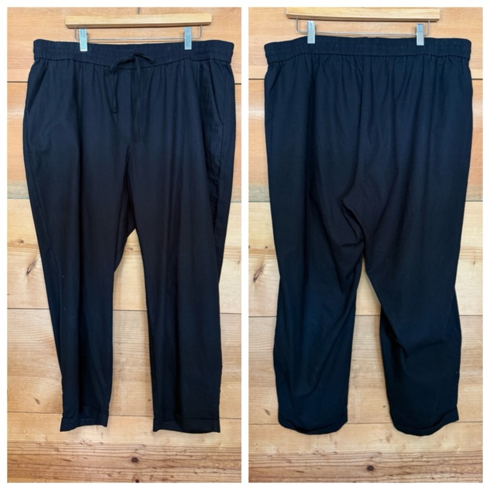 J. Crew linen cotton blend drawstring pants pockets